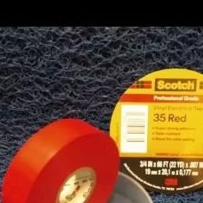 3M Isolasi Scotch 35 Vinyl Electrical Tape - Red 19mm x 20,1 Meter - Biru