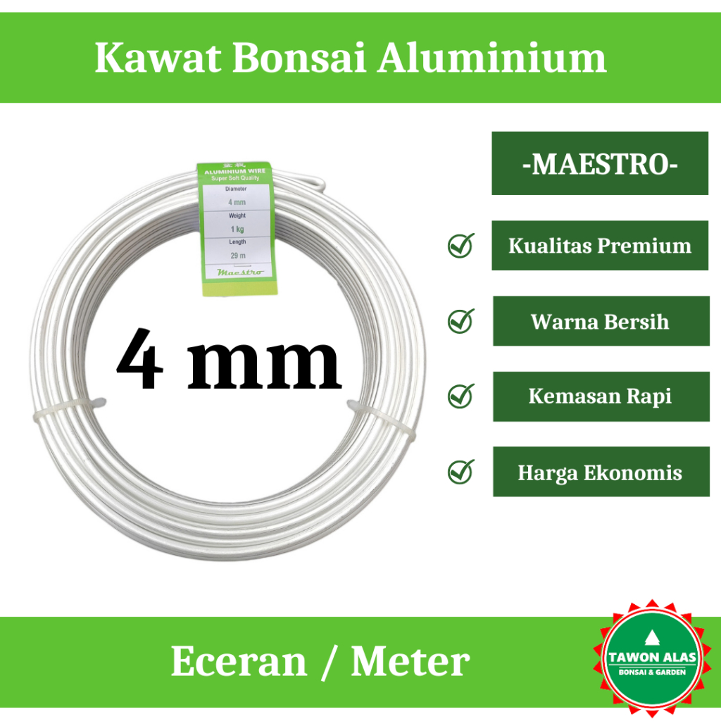 Kawat Bonsai 4 mm Eceran Maestro