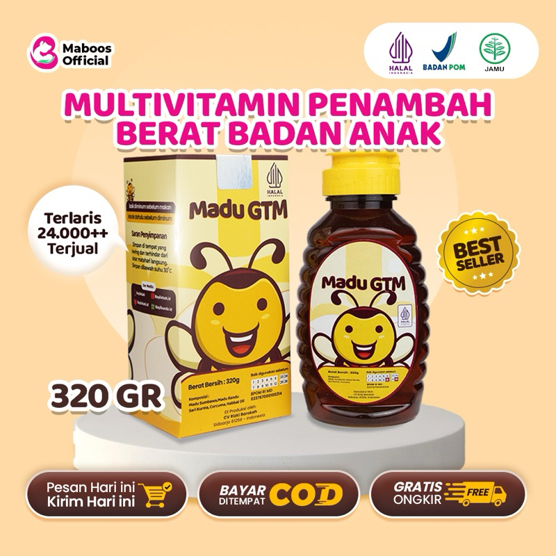 

Madu GTM Multivitamin Nafsu Makan Anak – 320gr