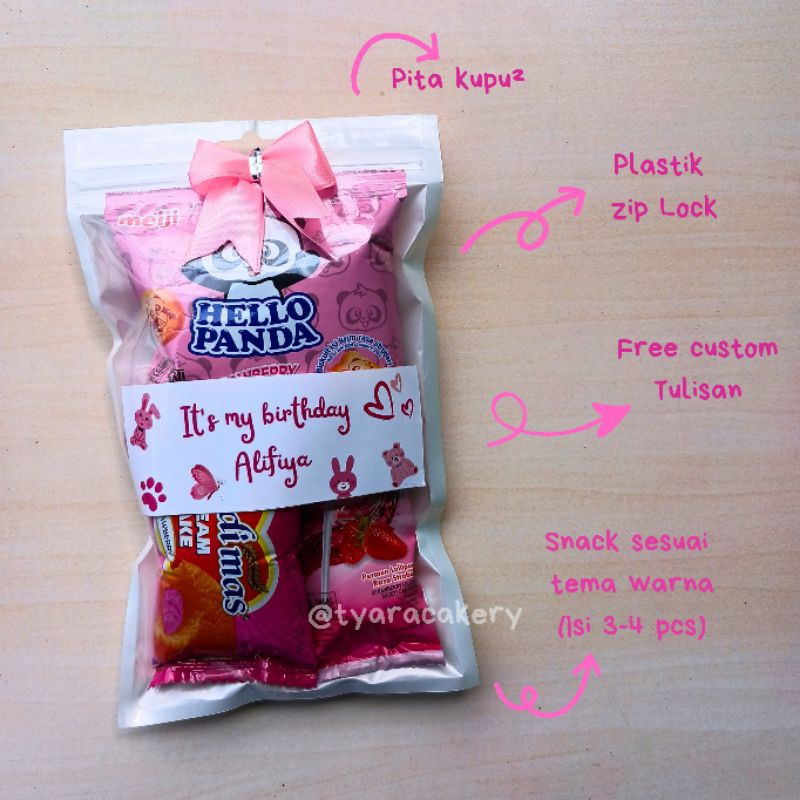 

Mini Gift Snack Tema Pink | Mini Hampers | Mini Gift Snack Ulang Tahun
