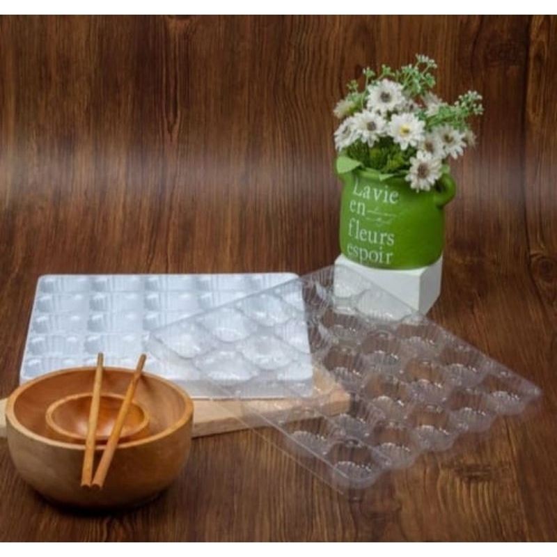 (25 set) Mika tray kotak nampan plastik sekat 25 lubang isi 25pcs per pack MPT25 MPT-25 25 lubang 24