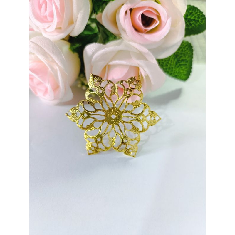 LEMPENGAN EMAS BUNGA V2 / LEMPENGAN AKSESORIS MAHAR DAN SESERAHAN