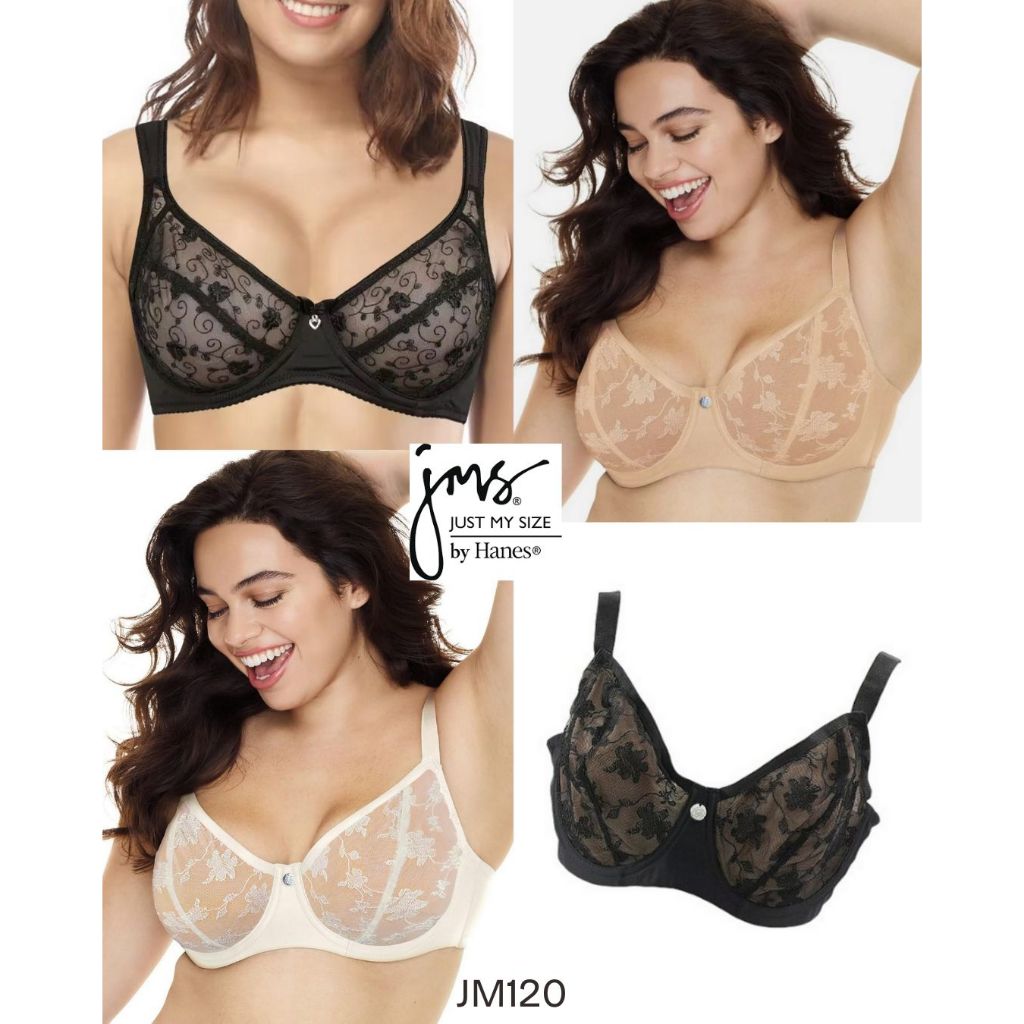 VL Bra Wanita Kawat Tanpa Busa Full cup Mix Lace JMS Big Size 38D s/d 46DDD / Non Padded Beha Jumbo