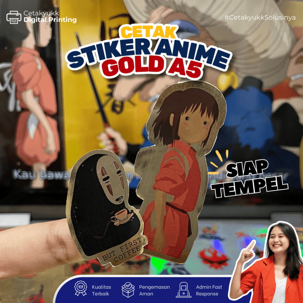 

Sticker GOLD Anime One Piece Jujutsu Kaisen Ghibli Spy x Family Pokemon