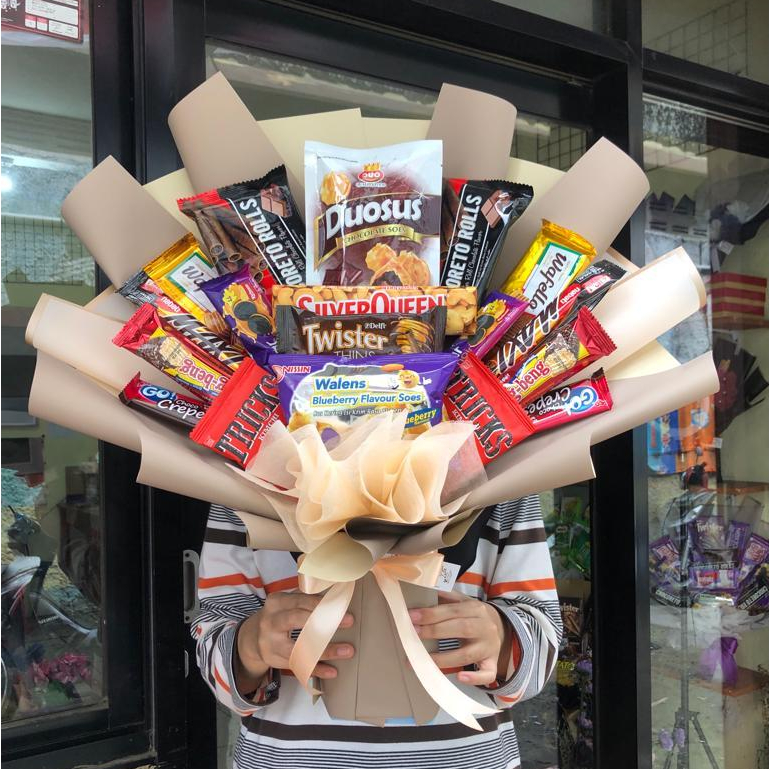 

G&C Viflowerss Buket snack bandung buket snack cimahi buket wisuda buket ulang tahun