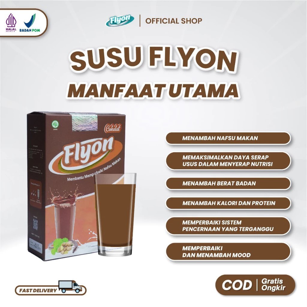 

MURAH 1 BOX!!! Susu Flyon Coklat Susu Penggemuk Badan Dan Penambah Nafsu Makan Original