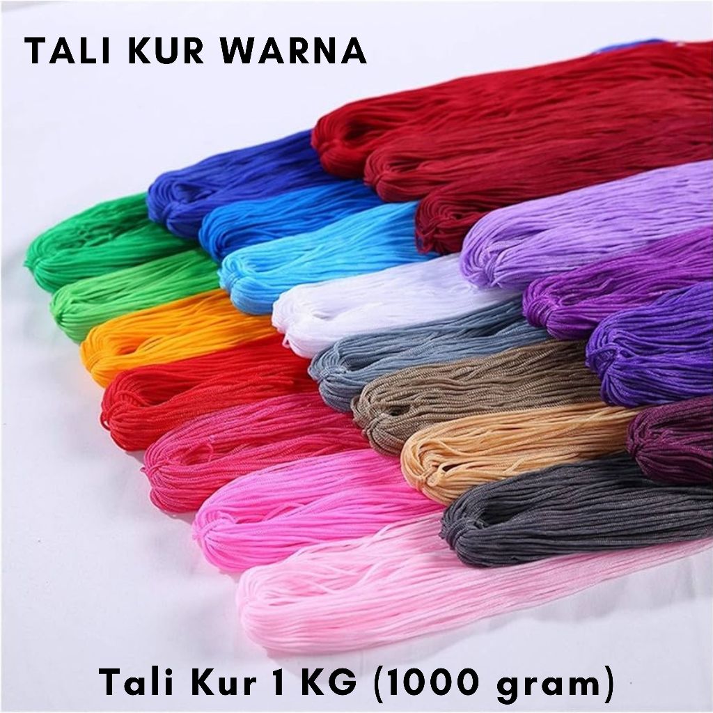 

Tali Kur Warna Warni 1 Kg / Tali Kur 2mm - 8mm