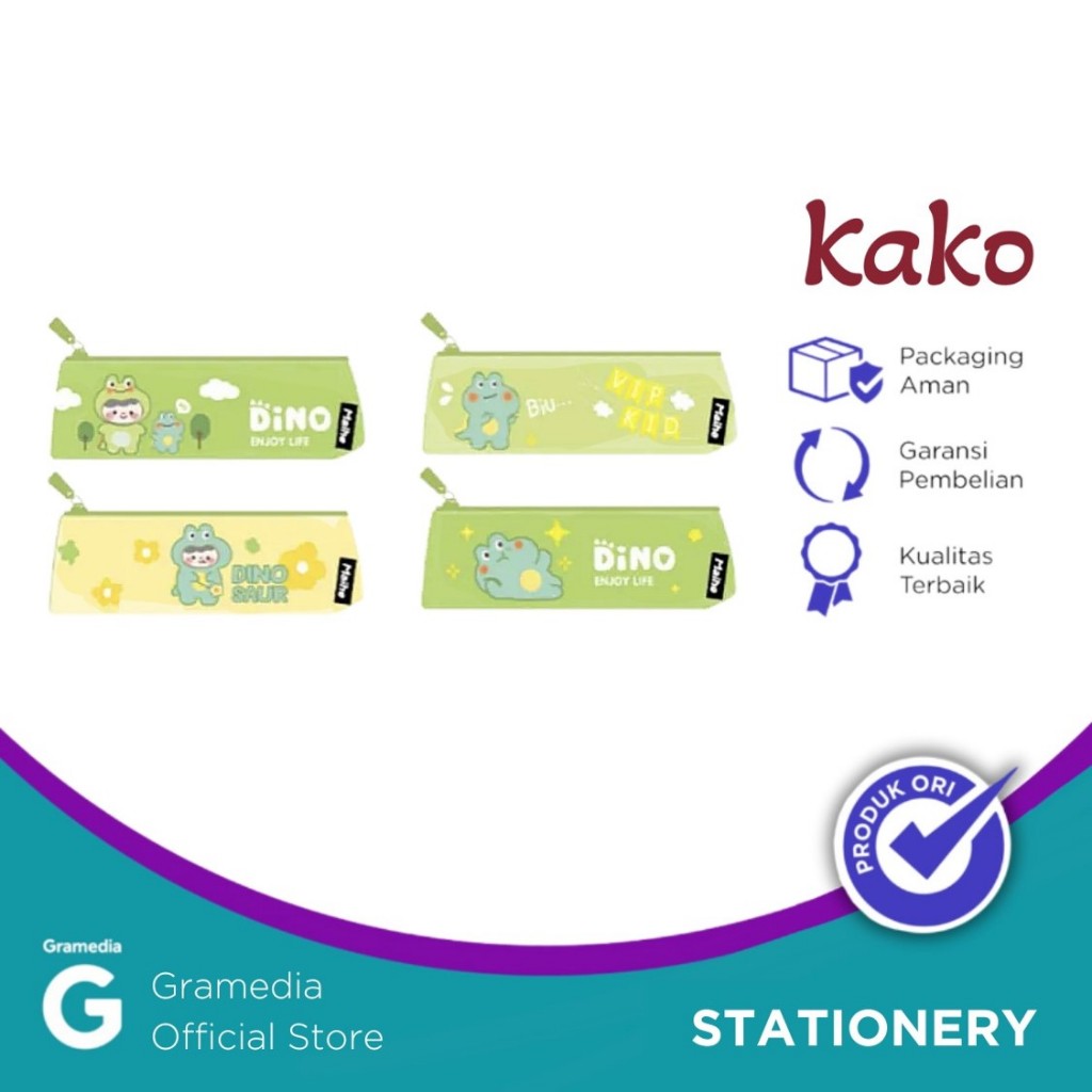 

Kako Pencase Triangle Little Boy & Dino Green