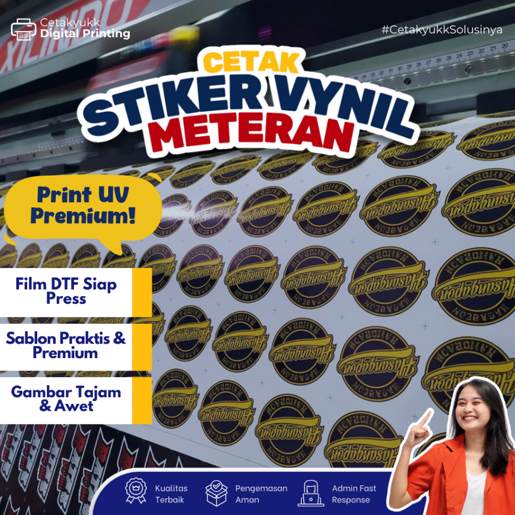 CETAK STIKER VINYL METERAN / CETAK STIKER METERAN INDOOR / CETAK STIKER INDOOR