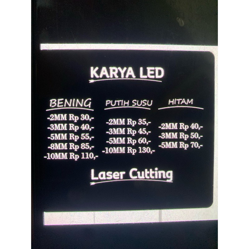 

cutting akrilik custom