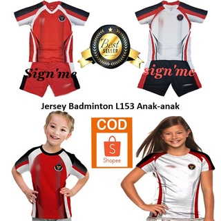 baju jersey badminton olimpiade anak -baju setelan badminton anak -kaos badminton anak