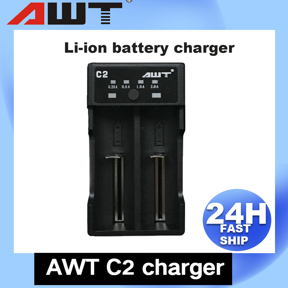 AWT C2 li-ion battery charger awt A2 fast charging battery charger for 18650 21700 20700 batteries L