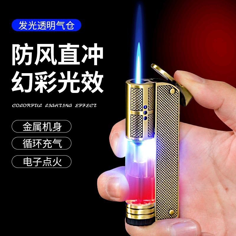 korek api bara las unik plus lampu logam creative korek gas jadul anti angin bisa di isi ulang