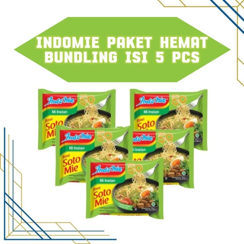 

(Paket hemat isi 5 pcs) indomie soto kuah bundling promo surabaya