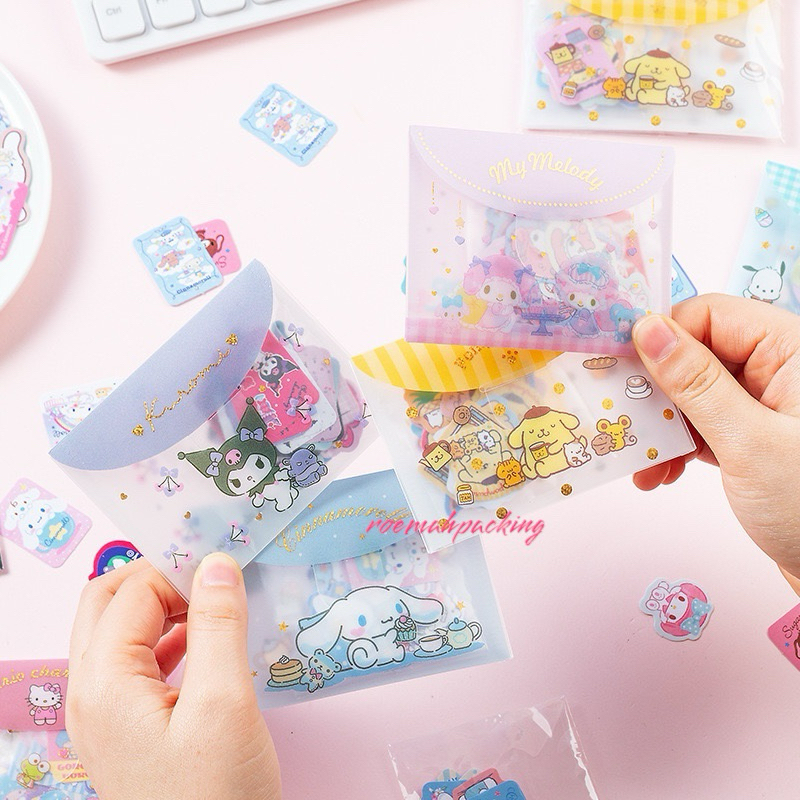

Sticker San*rio envelope series pack isi 40pcs/Sticker DIY scrapbook san*rio melody hellokitty cinamoroll pompompurin pochacco kuromi