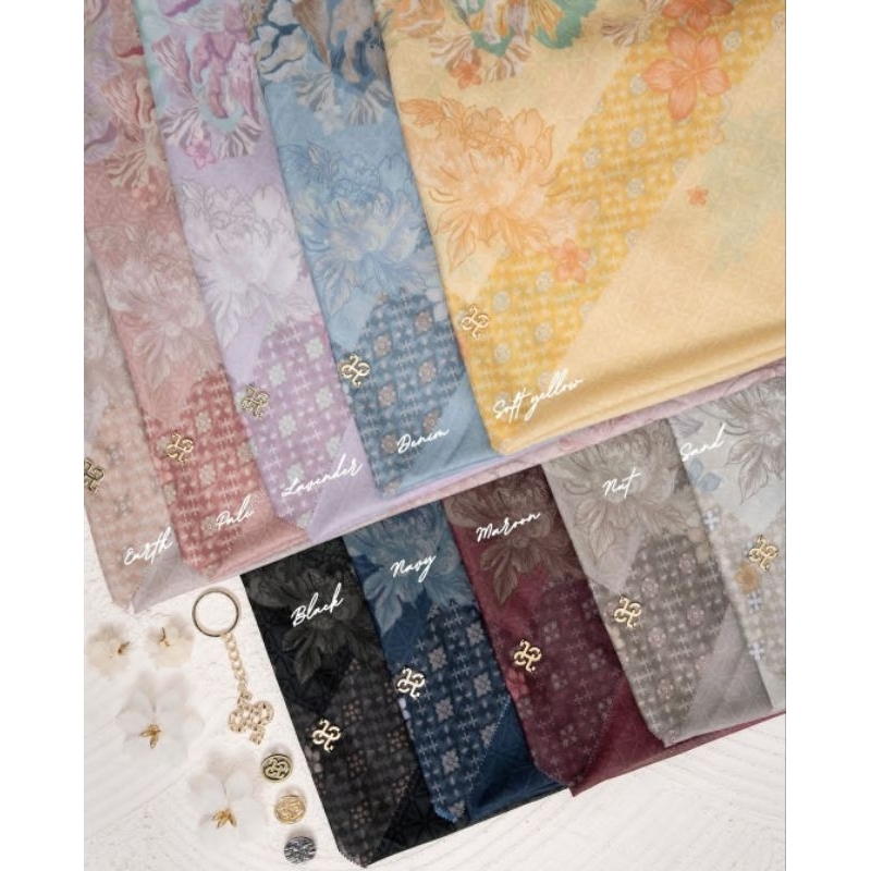 HEAVEN LIGHTS - CLEARANCE SALE Hijab segiempat Voal Ultrafine Motif