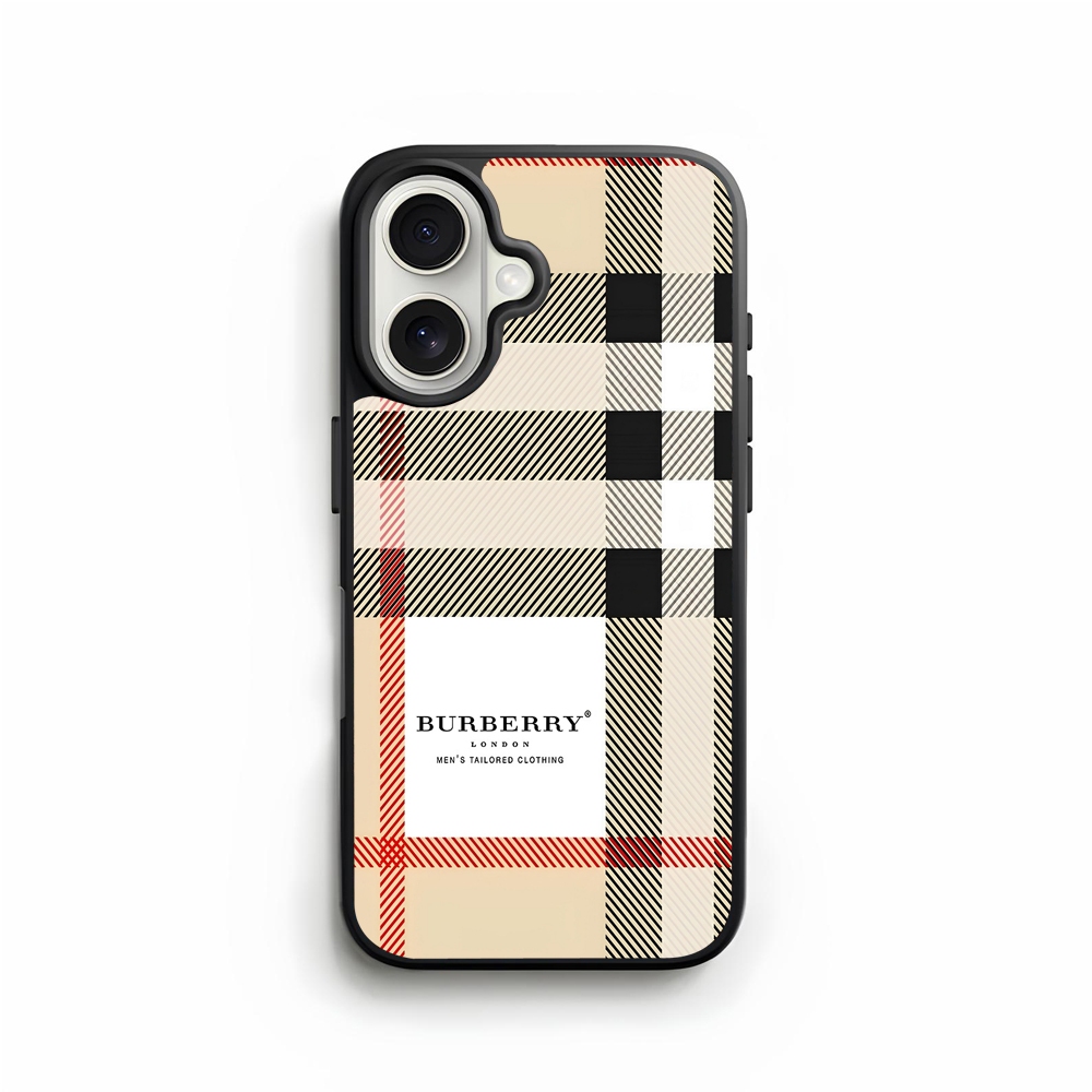 Case Iphone 16 16e 15 14 13 12 11 X Xs Xr SE 8 7 6 5 Pro Max Mini Plus Casing burberry art