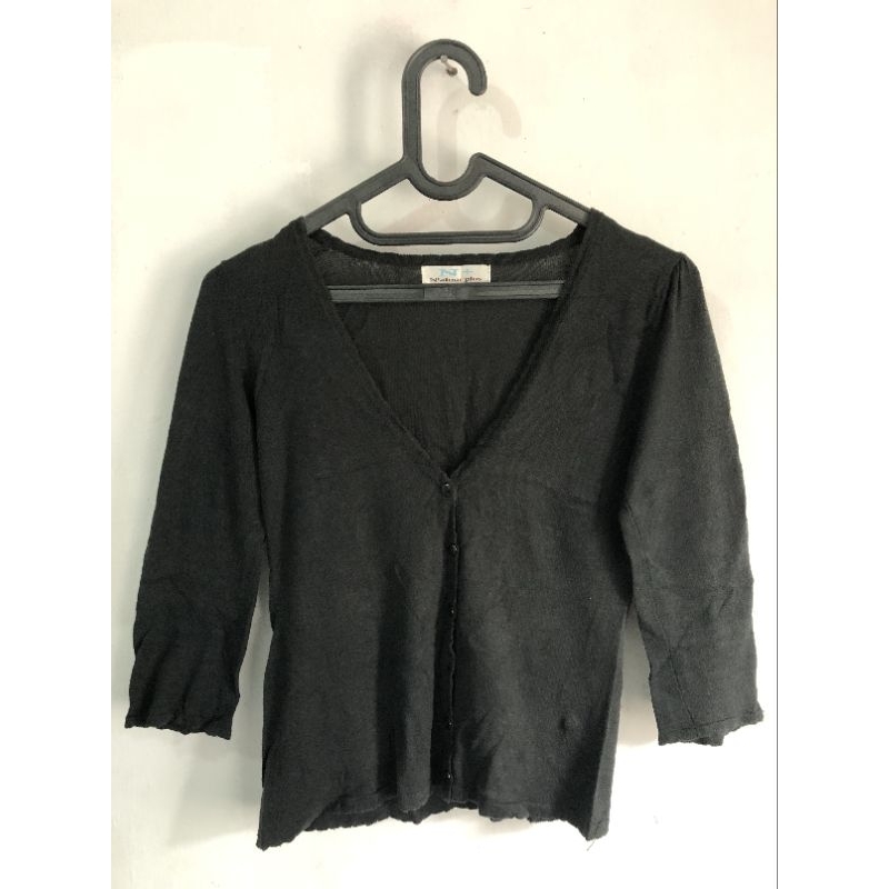 Cardigan hitam / cardigan knitwear / cardigan crop korea / outer knit