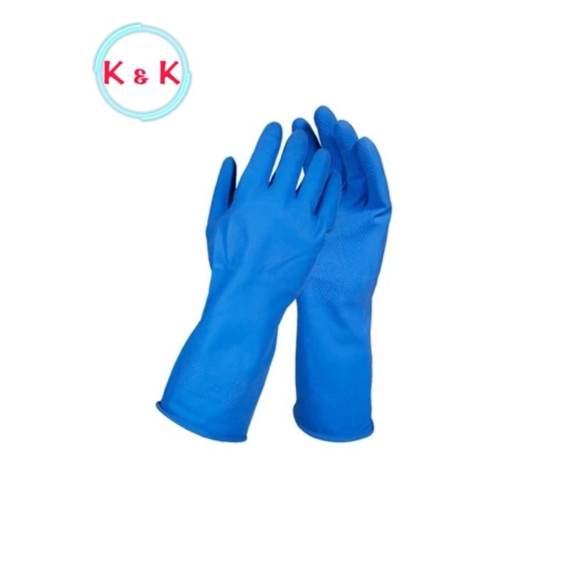 Krisbow Sarung Tangan Pengaman Kerja Latex Ukuran L Biru - Work Glove Latex Size L Blue