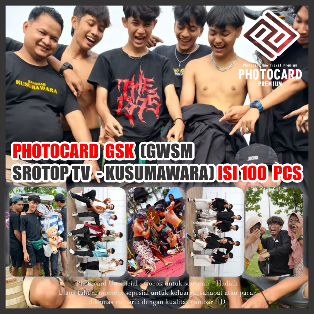 Jual Photocard GSK (GWSM, Srotop TV, Kusumawara) isi 100 Pcs | Bonus Stiker