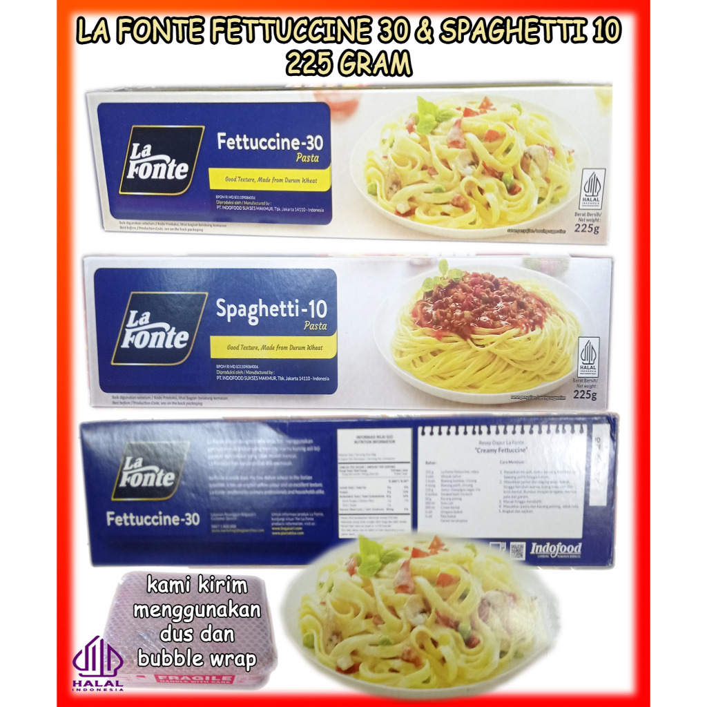 

La Fonte Spaghetti 10 dan Fettuccine 30 Pasta 225 gram