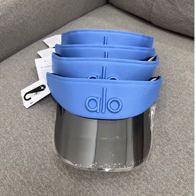 TOPI GOLF LARI OLAHRAGA AIRLIFT SOLAR VISOR ALO YOGA VISOR HAT CRYSTAL CLEAR BLUE