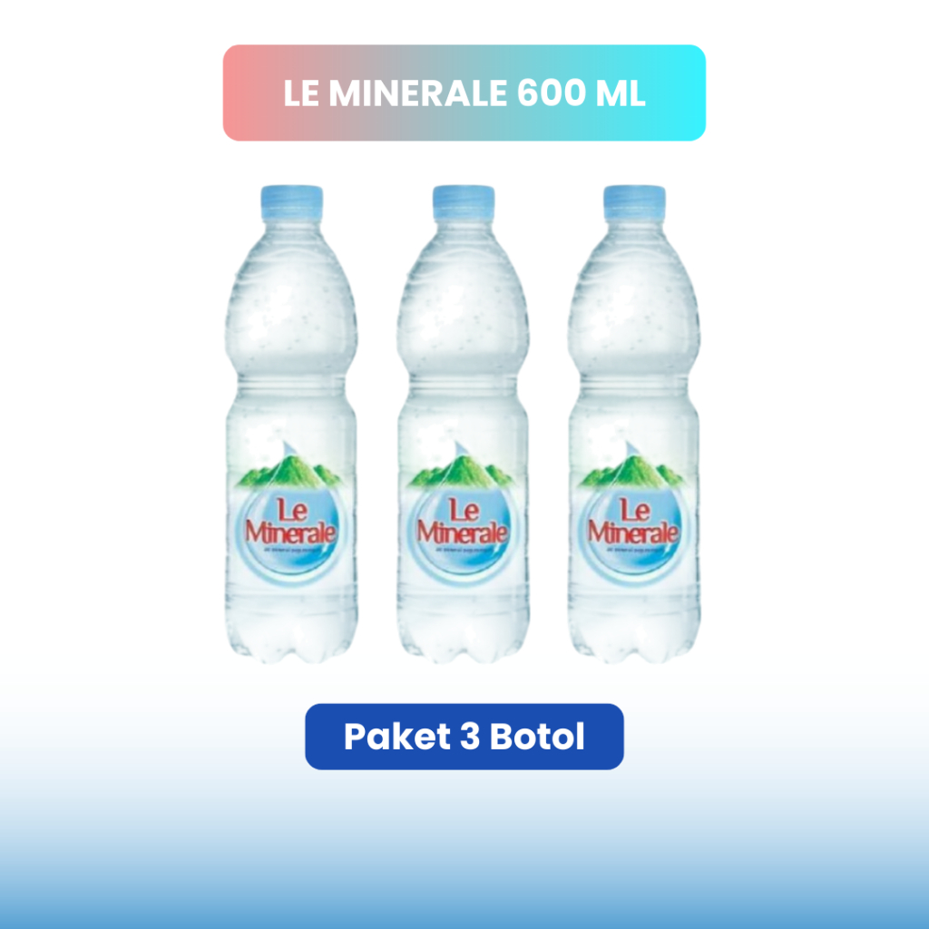 

Jual Le Minerale Botol 600 ml Paket 3 Botol