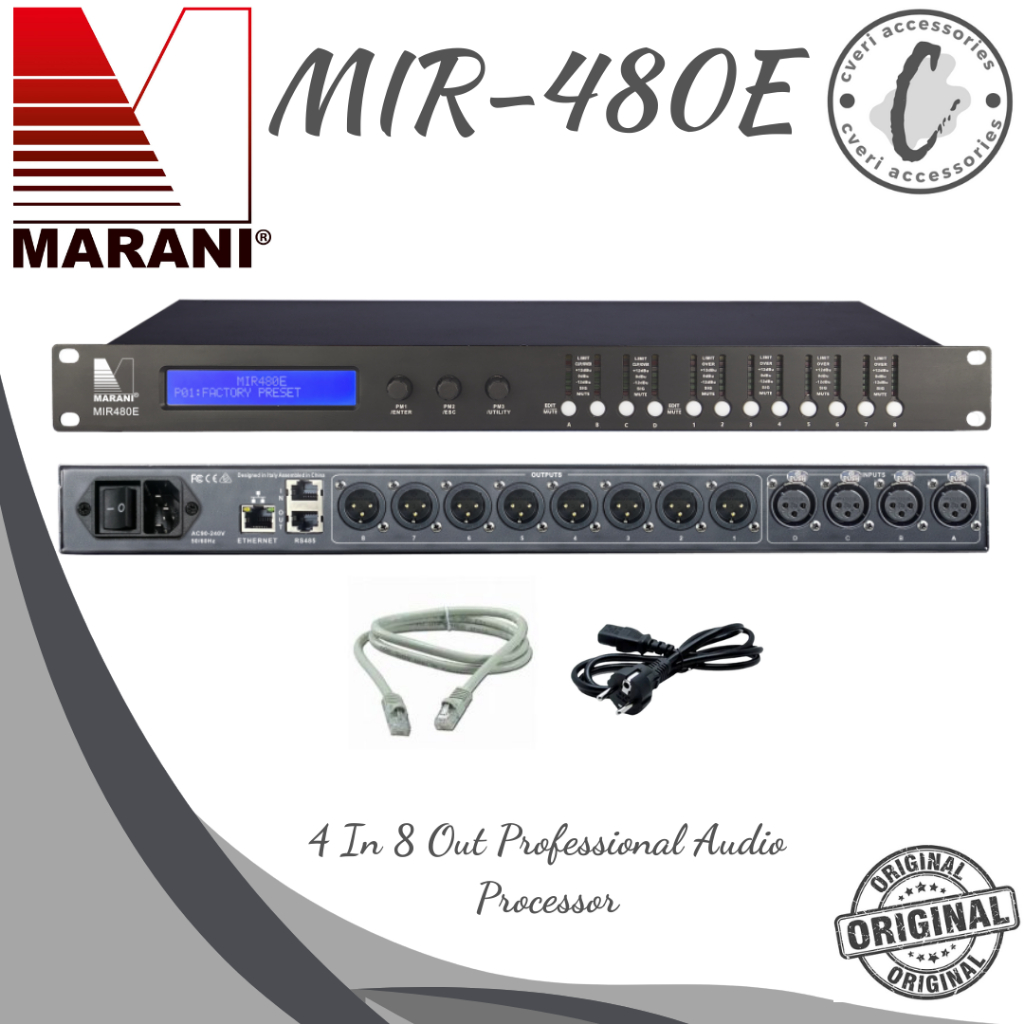 Marani MIR-480E Speaker Management 4 In 8 Out DLMS Original MIR480E