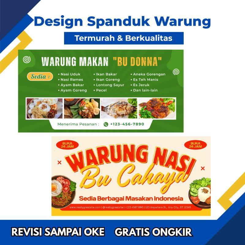 Desain Banner Spanduk Warung Custom Spanduk Banner Warung