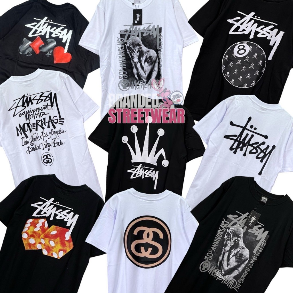 T-Shirt Stussy 8 ball fulltag Kaos Stussy Premium