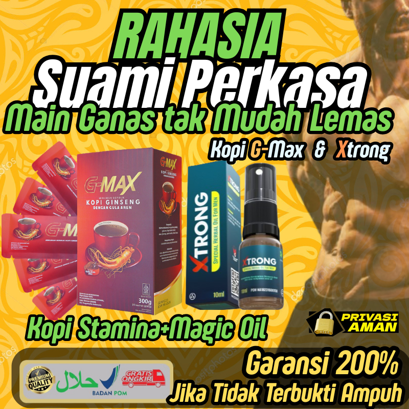 

KOPI GINGSENG G-MAX ORIGINAL KOPI STAMINA KUAT TAHAN LAMA PRIA GULA AREN HALAL BPOM OBA