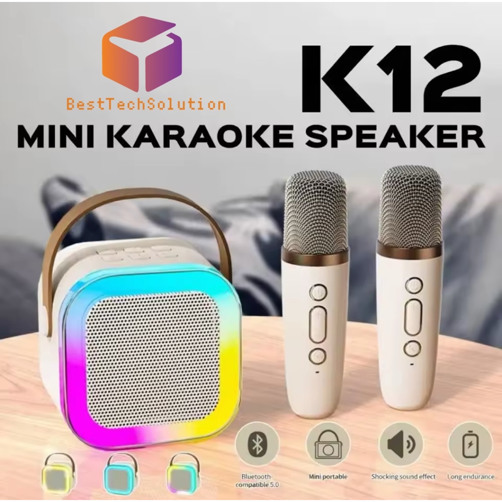 Speaker Bluetooth Karaoke Mini Speaker Karaoke Wireless Portable Speaker Microphone Set Karaoke