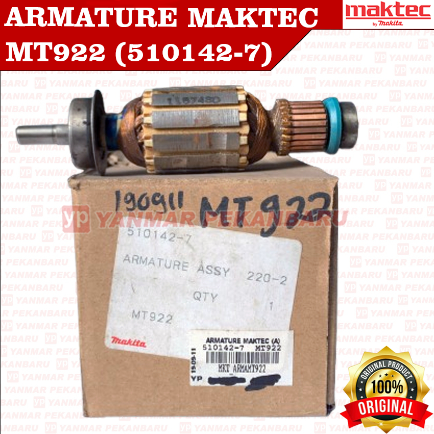 MT922 MT924 ARMATURE ANGKER ROTOR 510142-7 MAKTEC ORIGINAL ASLI