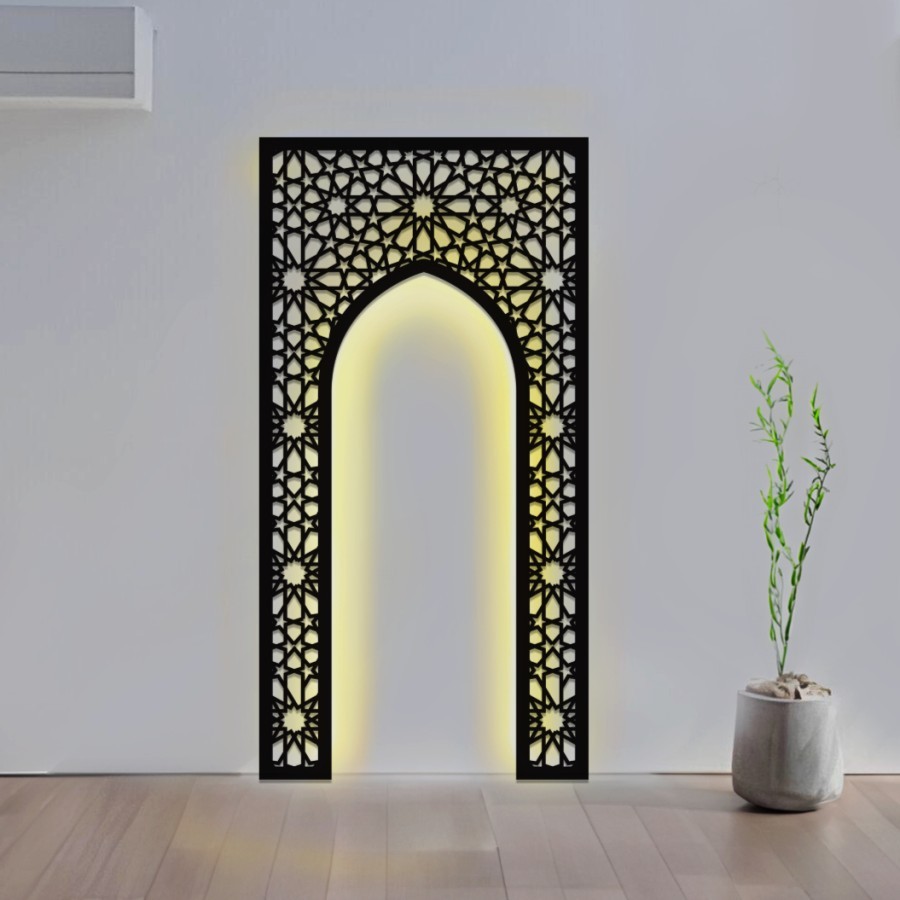 Mihrab Mushola Rumah Islamic + LED | MADINAH