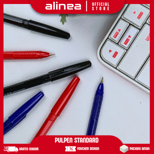 

[1pcs] Pulpen murah pulpen standard STD AE7 Hitam Merah Biru