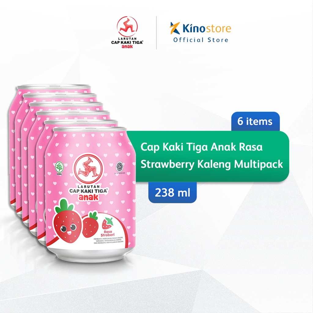 

Cap Kaki Tiga Anak Rasa Strawberry kaleng 238ml