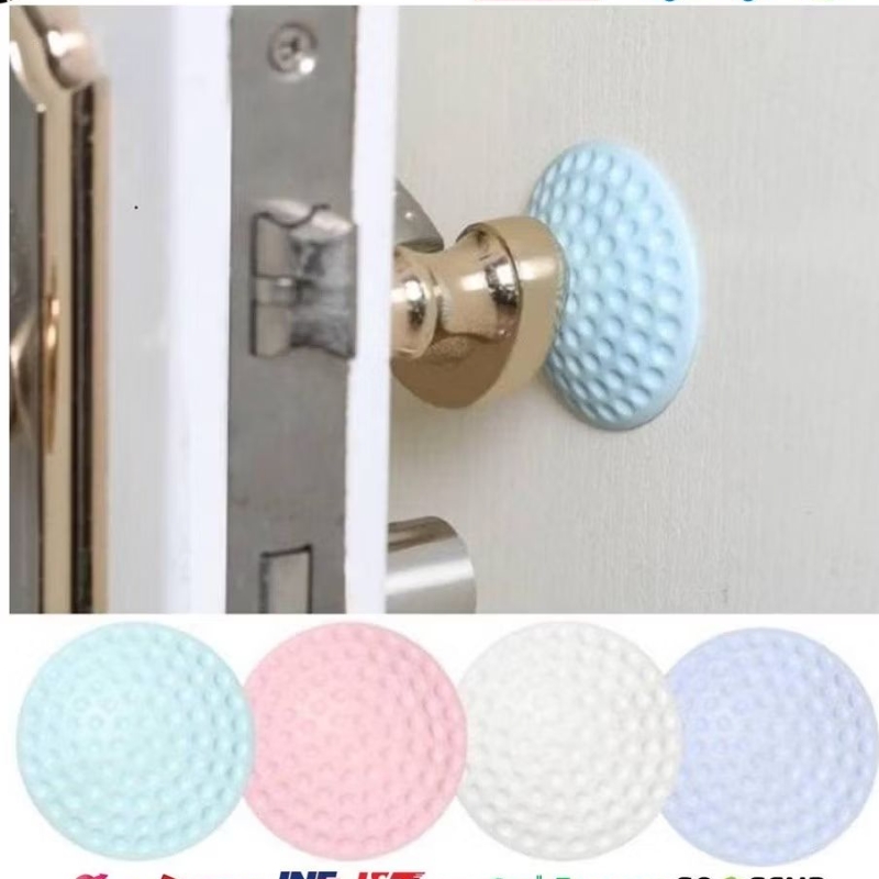 Pengaman Pintu Engsel Karet Bulat Penahan Tembok Model Tempel Aman Dari Benturan Lemari Meja