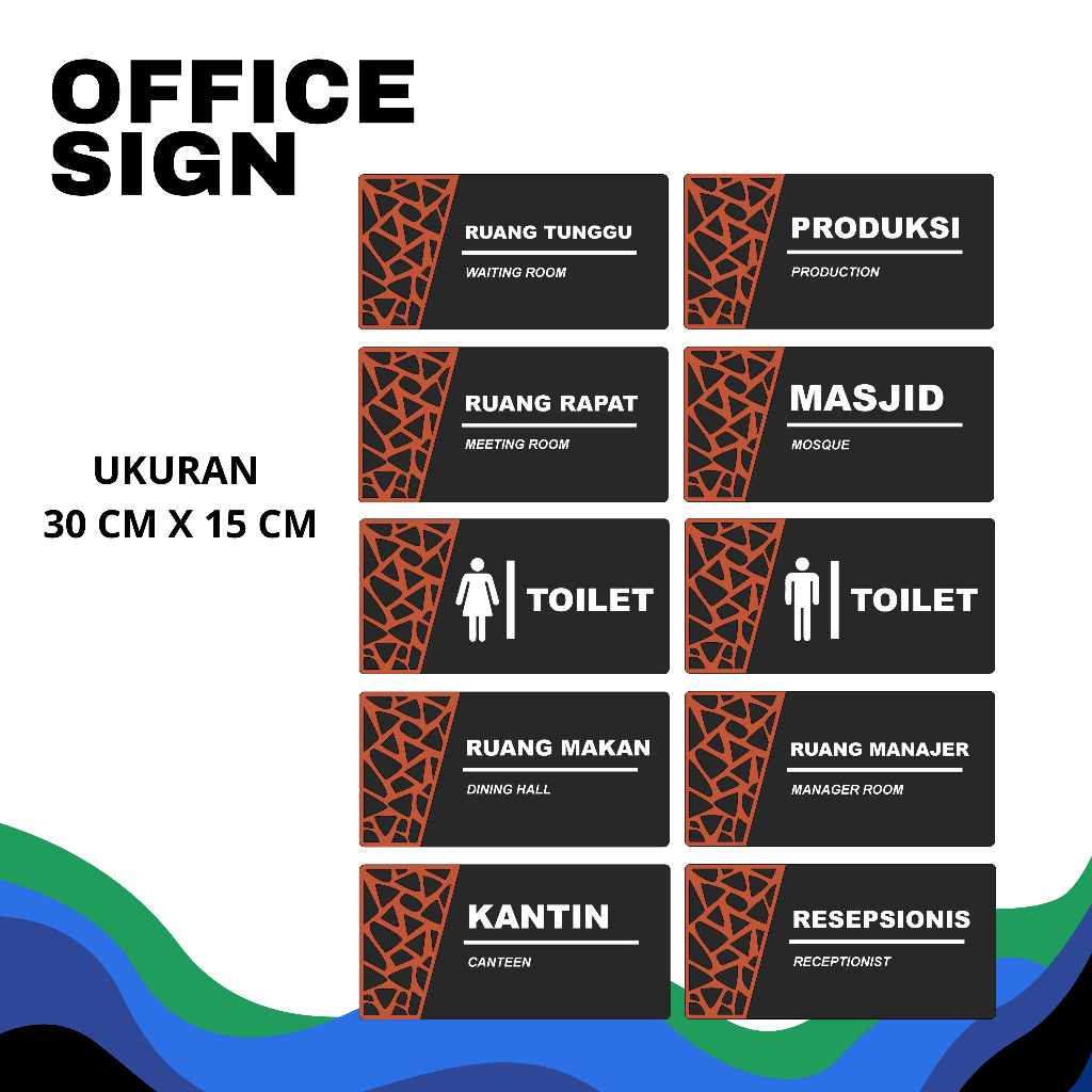 

OFFICE SIGN | NAMA RUANGAN AKRILIK | PAPAN TANDA | SIGN BOARD