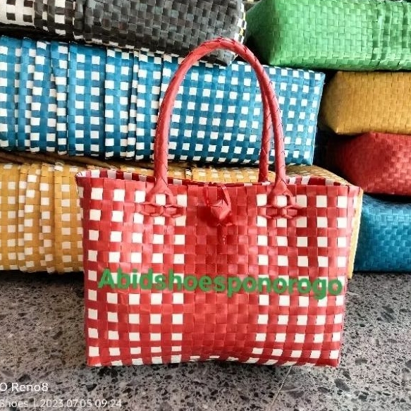 Tas anyaman merah putih | tas grosir | ready stok