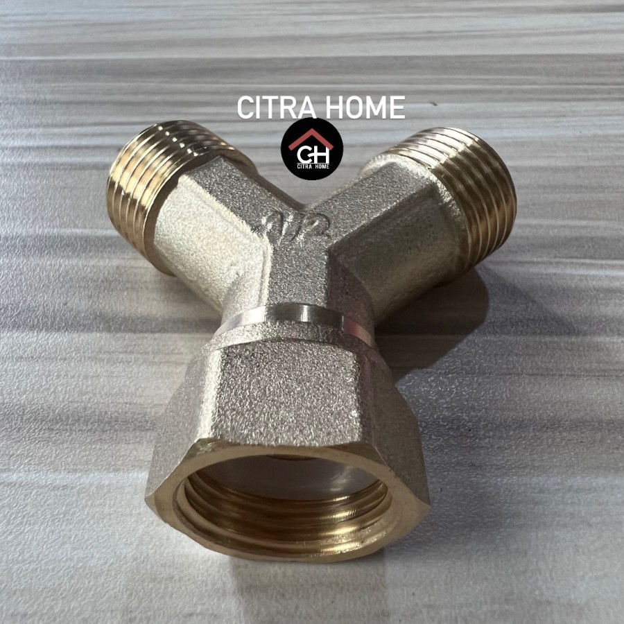 Itzu Y Drat Luar Dalam 1/2" Kuningan