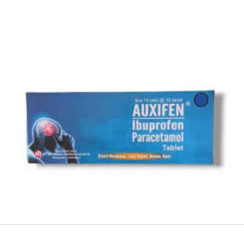 Auxifen / 100 kap -- kombinasi paracetamol Dan ibuprofen pct parasetamol box