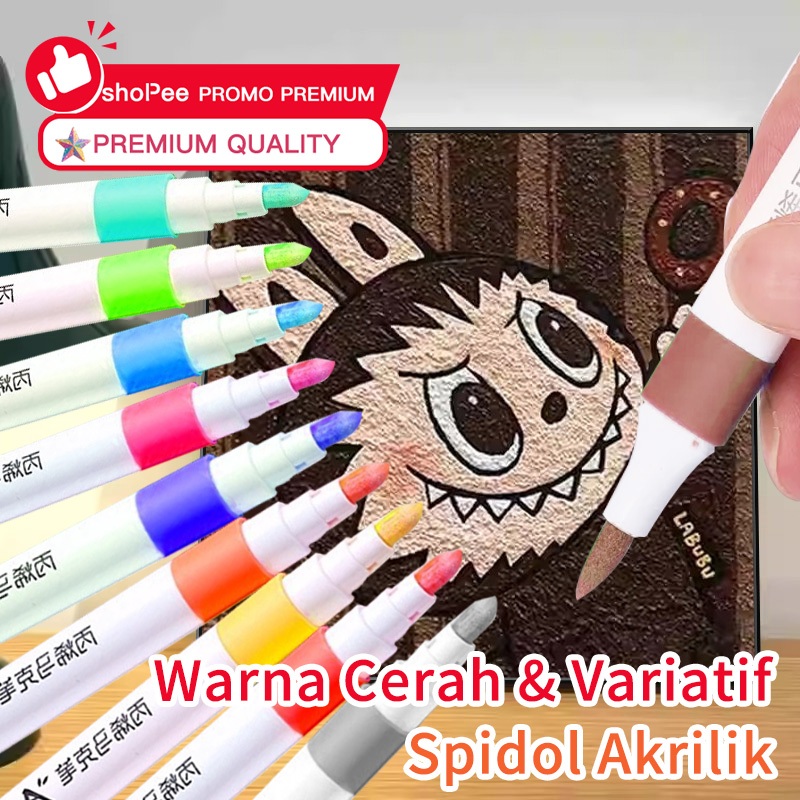 

【COD】Acrylic Marker Set Spidol Akrilik DIY Painting Spidol Pastel Pulpen Highlight Drawing Warna