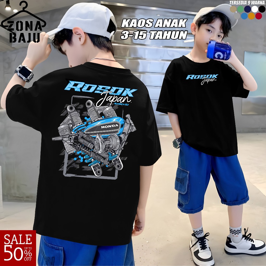 Kaos Anak Rosok Japan CB Glowing Baju Racing Otomotif Motor Herex - KAOS RACING ORIGINAL | BAJU DRAG