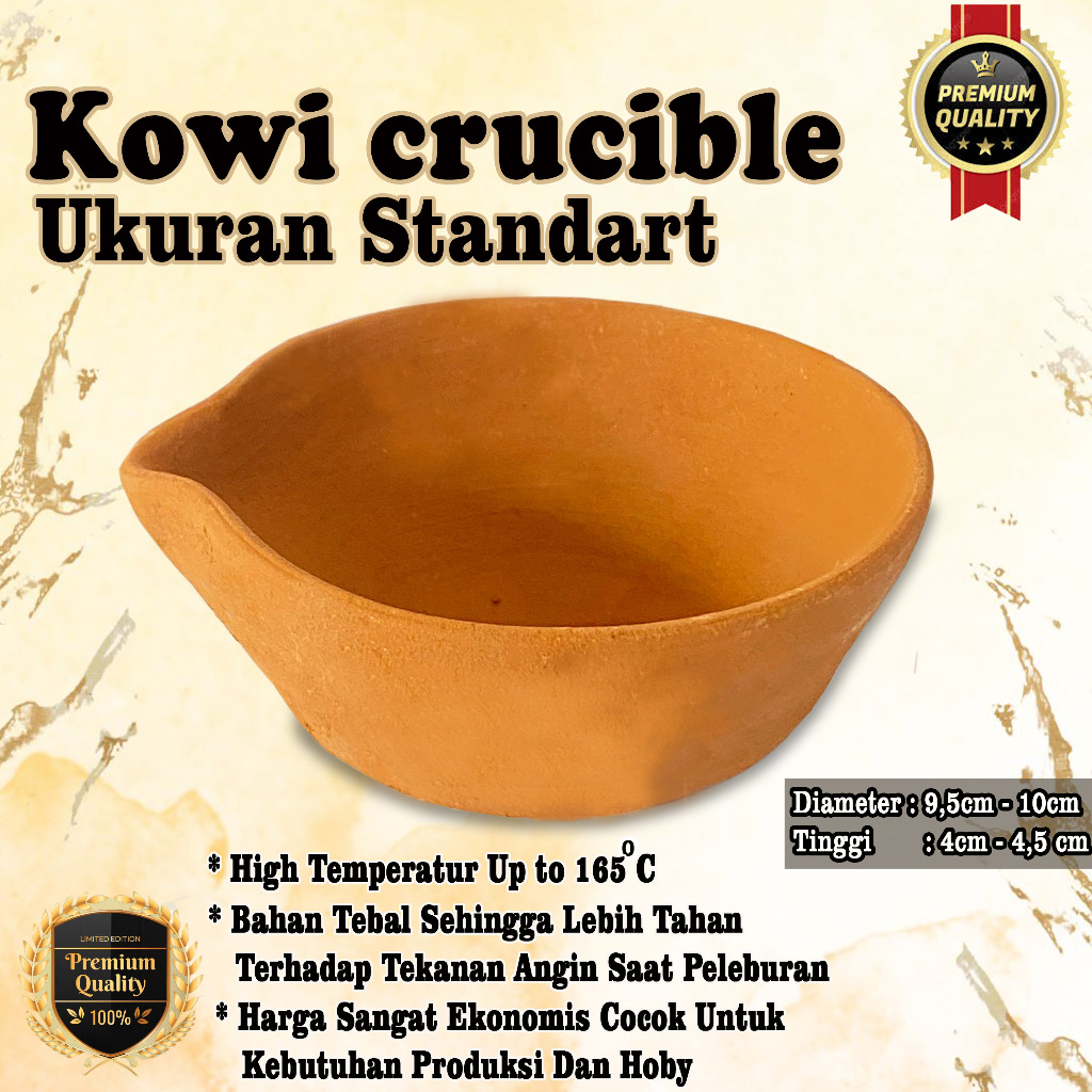 kowi krusibel crucible peleburan emas crucible melting disc