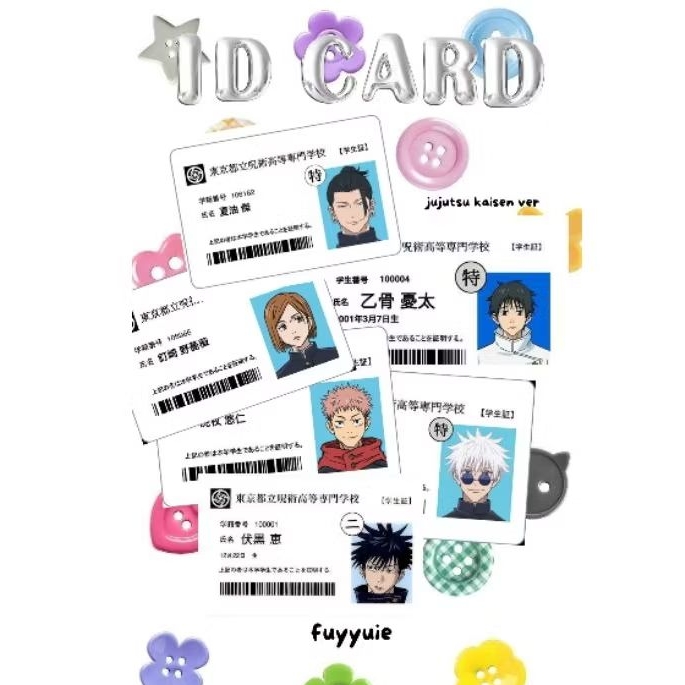 ID CARD JUJUTSU KAISEN||id card jujutsu kaisen ver
