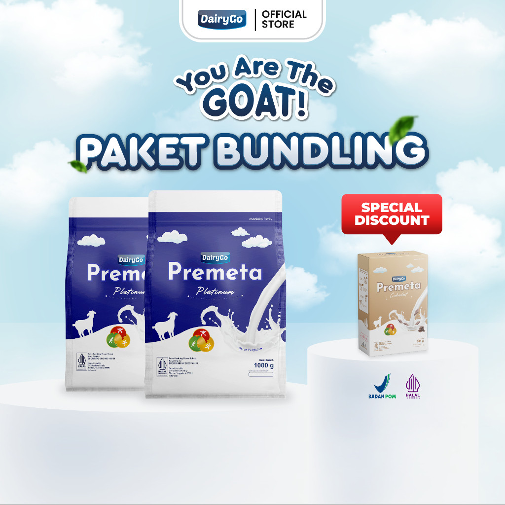 

Paket Susu Kambing Etawa Bubuk Varian Platinum 1000g 2 Pcs + Cokelat 200g