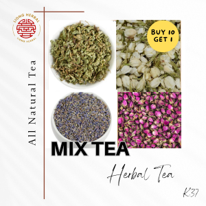 

MIX TEA HERBAL Lemon Jasmine Gojiberry Lavender Black Wolfberry Baby Chrysanthemum Hawthron Rose Angco Kici Premium Teh Organic