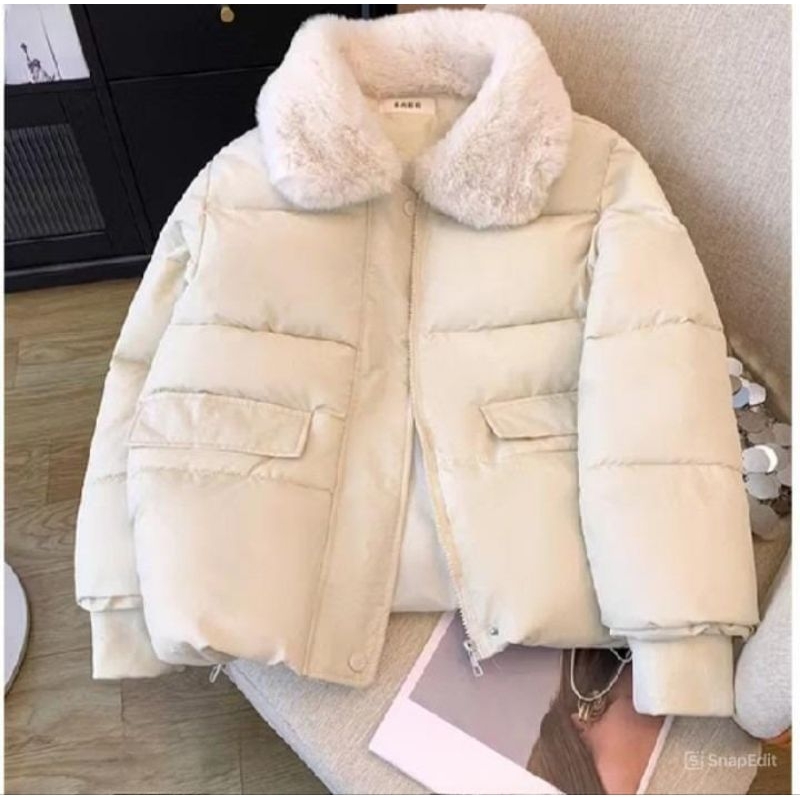 Jaket Wanita Tebal / Jaket Wanita Kerah Bulu / Jaket Musim Dingin / Jaket Winter Wanita