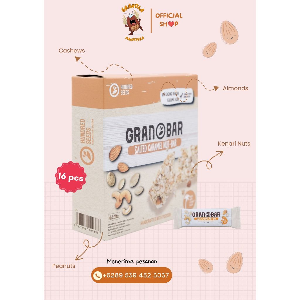 

Granobar / Authentic Toasted Granola Bars / Salted Caramel