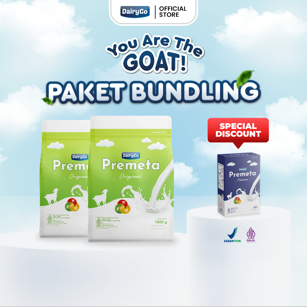 

Paket Susu Kambing Etawa Bubuk Varian Original 1000g 2 Pcs + Platinum 200g
